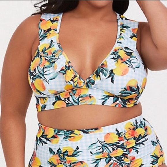 torrid Other - TORRID peach print bikini top size 2